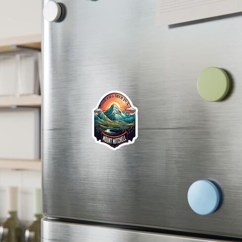 Mount Mitchell North Carolina Sticker Travelproofproof Heatbroof Decal Vinyl Small Materproof for Water Bottle Passport Passport Computer Computer Scarers Size 4 "ID44990 in Saudi Arabia