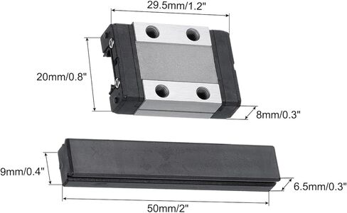 UXCELL MGN9C BEARING CORCIGARIGE CORCIGY BLOCK مع شريط مضاد للسقوط من البلاستي in Kuwait