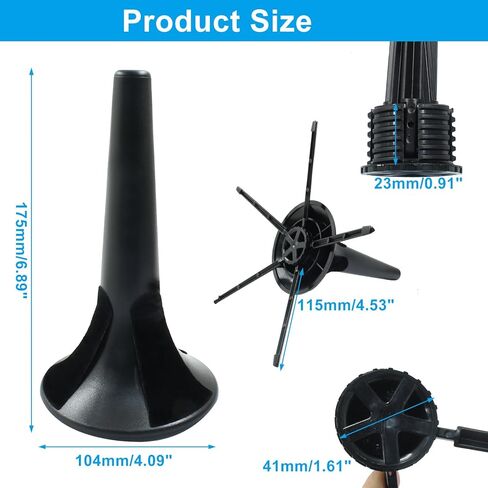 حامل بوق محمول من Piutouyar، حامل بوق قابل للطي وقابل للفصل بـ 5 أرجل، حامل بوق معدني أسود ثابت in Kuwait