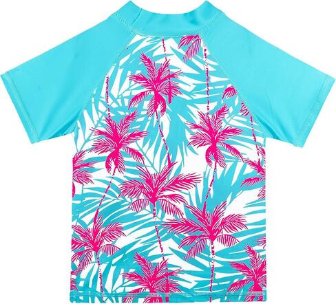 TFJH E Girls Sweeve Swimeve Sweat Sweat Swimsuit UPF 50+ مجموعات حراسة الطفح الجلدي UV 3-12Y in Kuwait