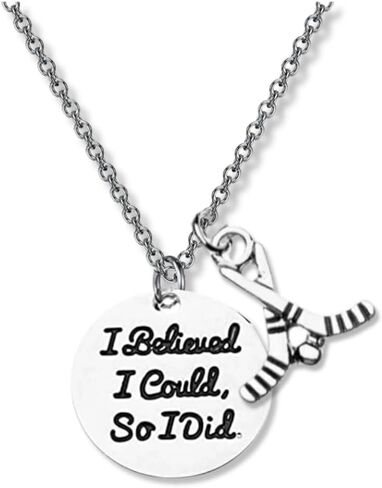 Sportybella - Hockey Charm Necklace, Inspirational Necklace Gift for Female Hockey Players in Saudi Arabia