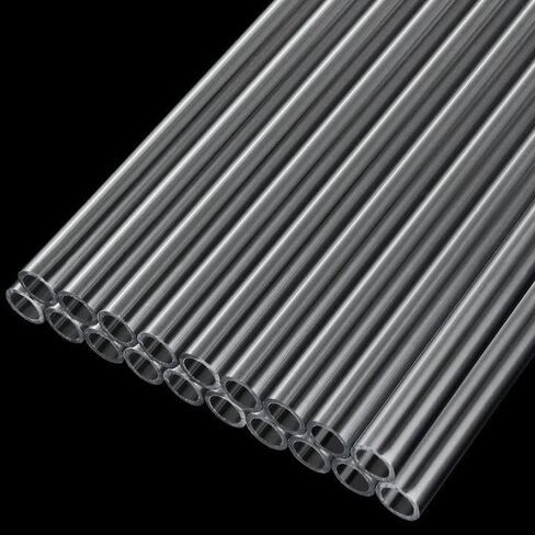 20 قطعة من أنابيب البولي كربونات الصلبة، 5/8 بوصة (16 مم) OD × 4 مم سمك الجدار أنبوب PETG، طول 12 بوصة أنبوب أكريليك شفاف يمكنك صنعه بنفسك أنابيب ليكسان in Kuwait