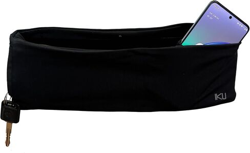 Koala Running Belt with 3 Adjustable Pockets & Sweat Resistant - Fanny Pack for Hiking, Running and all Outdoor Activities - Phone Holder for Running Money Belt (Black, Small) in Saudi Arabia