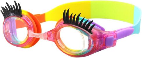 Kids Swimming Goggles Anti Fog No Leak Non Slip UV Protection Swim Goggles Eyelash Fish for Girls Boys in Kuwait