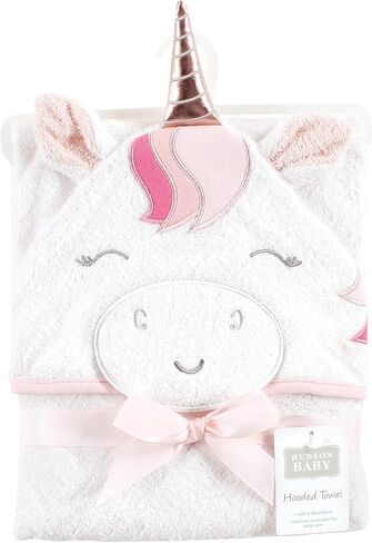 Hudson Baby Unisex Baby Cotton Animal Face Hooded Towel, Red Ladybug, One Size in Kuwait