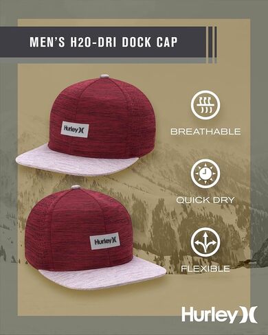 Hurley Men's Hat - H2O-DRI Dock Snap-Back Baseball Hat in Kuwait
