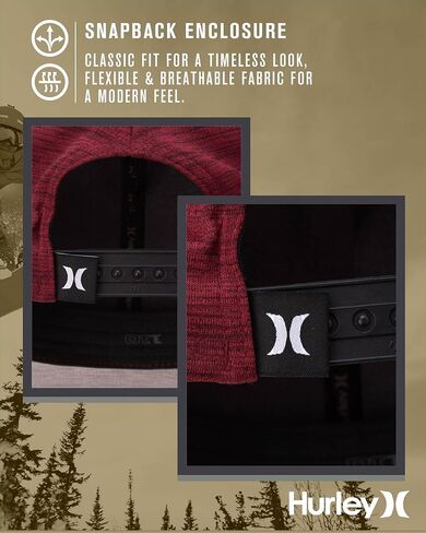 Hurley Men's Hat - H2O-DRI Dock Snap-Back Baseball Hat in Kuwait