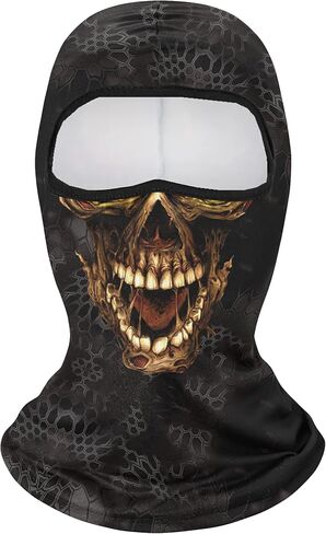3D Balaclava Mask Full Face Mask Hood Mask Ghosts Skull Mask Men Women for Ski Hunting Motorcycle Cycling in Saudi Arabia