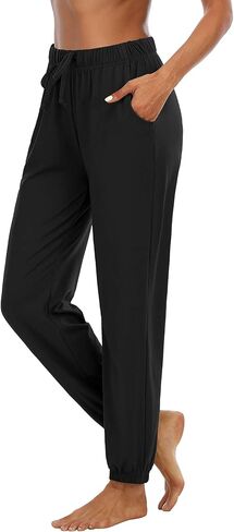 Sarin Mathews Womens Joggers Yoga Sweatpants Loose Comfy Workout Drawstring Lounge Pants for Women with Pockets in Saudi Arabia