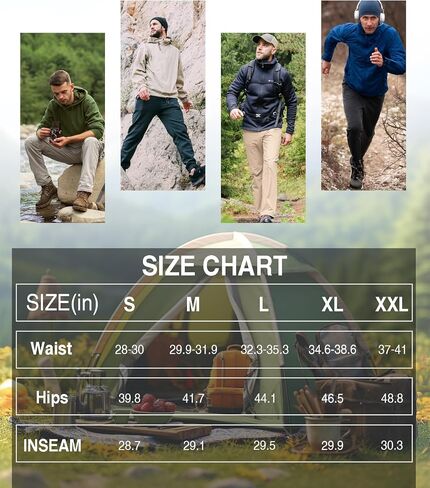 Hiking Pants Men Water Resistant Cargo Pants Lightweight Travel Pants with Zipper Pockets for Work Fishing Outdoor QYY24011 in Kuwait