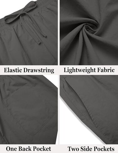 COOFANDY Men's Casual Shorts Elastic Waist Drawstring Lightweight Summer Beach Shorts in Saudi Arabia