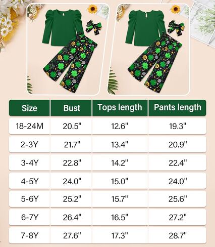 MIGU Toddler Girl Clothes,Girls Fashion Clothes Puff Sleeves Shirt Pants Headband 3Pcs Girls Gifts Sets in Saudi Arabia