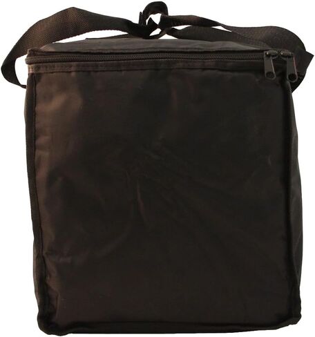 Chef Approved 12 x 12 Food Delivery Bag | Heavy Duty Insulated Soft-Sided Hot Cold Sandwich Carrier with Zipper Closure for Restaurant Shopping Grocery | Square Shape, 12"W x 12"D x 15"H, Nylon, Black in Kuwait