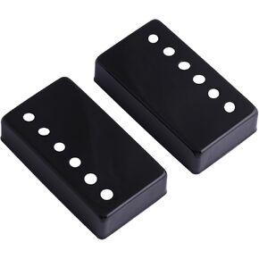 Metallor Electric Guitar Humbucker Pickup Covers Copper Cover 50mm Neck 52mm Bridge Compatible with LP Style Electric Guitar Black.