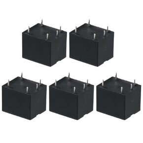 Power Relay 5pcs JQC-3FF-S-Z Durable DC 12V Electromagnetic Power Relay Conductivity Plastic&Metal PCB Power Relays