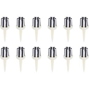YOKIVE 12 Pcs Golf Tees Brush Type, Low Resistance Plastic Golfing Tees | Golf Accessories, Great for Golf Driver Training (White, 2.2-Inch)
