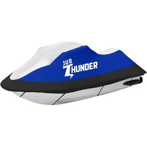 Jet Ski Cover, Heavy Duty Waterproof 210D Jetski Covers, Marine Grade Oxford Cloth UV Protection PWC Cover Compatible with Yamaha Waverunner Seadoo Spark Kawasaki, Fit Lengths 135'' to 145"