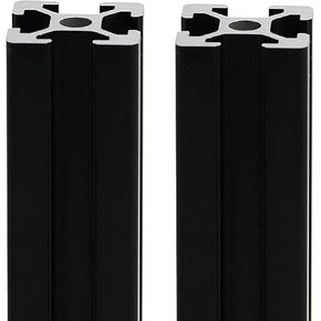 2 Pack 2020 Aluminum Extrusion Profile Length 39.37 inch / 1000mm Black, 20 x 20mm 20 Series T Type T-Slot European Standard Extrusions Profiles Anodized Linear Rail Guide Frame for CNC