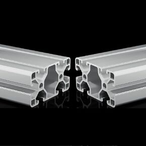 T Type 4080 Profile Aluminium Profession Profile European Standard Silver Linear Line Guide Fright للطابعة ثلاثية الأبعاد و CNC DIY ، الطول 11.81 بوصة / 300 مم ، 2pcs