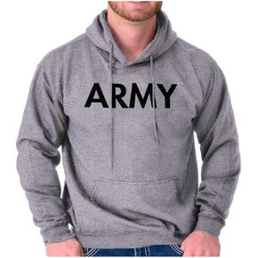 Brisco Brands Army Military Physical Training PT Exercise Workout Hooded Sweatshirt