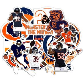 30 PCS American Football Stickers for Water Bottle, Laptop, Bicycle, Computer, Motorcycle, Travel Case, Car Decal Decoration Sticker 2-2.5 inches