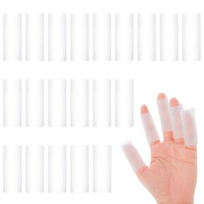 20Pcs Gel Finger Sleeve Protectors Silicone Finger Compression Sleeve Cushions Thumb Finger Tubes for Arthritis, Finger Cracking, Corns, Blisters and Calluses Relief