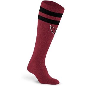For Bare Feet NFL ARIZONA CARDINALS Cozy Feather Compression Varsity Stripe Team Color Large/Extra Large