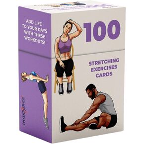 Unlock Pain Relief: 100 Stretching Exercise Flashcards for Yoga, Pilates, Physical Therapy, & Functional Movement! Replace Stretch Bands or Straps with The Ultimate Flexibility Tool!