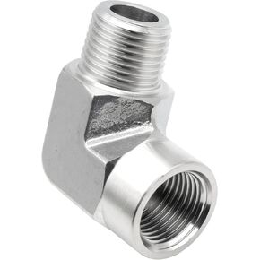 Stainless Steel 304 Street Elbow 1/4" NPT Female x 1/4" NPT Male 90 Degree Elbow Forged Pipe Fitting 1pc