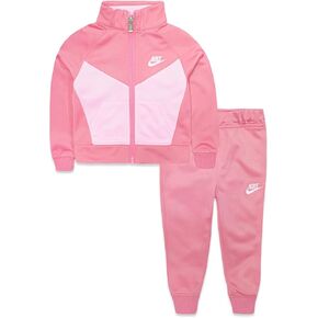 Nike Girl's Futura Tricot Track Suit 2 Piece (Pink Gaze(36C552-AB3)/White, 24 Months)