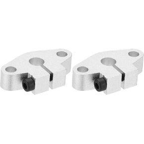 PATIKIL SHF8 Aluminum Linear Motion Rod Rail Clamping Guide Support, 2 Pcs for 8mm Dia Shaft