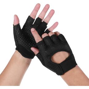 Workout Gloves Weight Lifting Breathable Gloves Black Gloves for Women Men Half-Finger Fitness Exercise Gloves for Gym Cycling Exercise Fitness Training Anti-Callus Glove