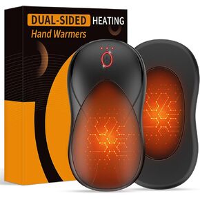 Hand Warmers Rechargeable 2Pack, Dual-Sided Heating Electric Hand Warmer, 3 Temperature Handwarmers, Portable Pocket Warmers Magnetic, Reusable Hand Warmers for Women, Man, Hunting, Camping, Christmas