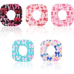 25pcs Sensor Covers for Dexcom G7, Waterproof Sensor Patches Cute Pink Bow-Knot Style Patch Adhesive Over Sticker Overpatch Accessories Compatible with Dexcom G7