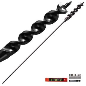 Flex Installer Drill Bit Fish Bit Self Screw Point for Pulling Line Through Tight Spaces 9/16 in. x (4.5 FT) 54 in. Extra Gift C