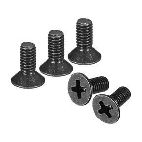 uxcell 25 pcs M4-0.7x10 Machine Screws Phillips Pan Cross Head Screws Fasteners Bolts 304 Stainless Steel Black for Wall Socket,House Repairs