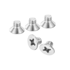 uxcell 25 pcs M8-1.25x10 Machine Screws Phillips Pan Cross Head Screws Fasteners Bolts 304 Stainless Steel Silver for Wall Socket,House Repairs