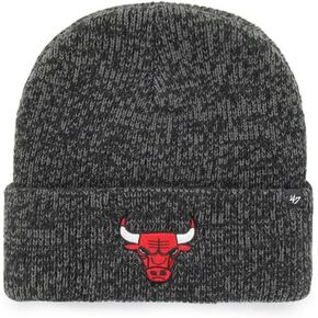 '47 Chicago Bulls Beanie Mens Womens Cuffed Knit Winter Hat, Stretch Fit, Black, One Size