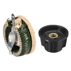 YOKIVE 200W 1 Ohm Rheostat, Ceramic Rheostat Adjustable Resistor High Power Wirewound Potentiometer Variable Resistor with Variable Control Knob Cover