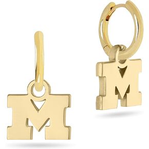 Stone Armory Earrings for Michigan Wolverines – 18K Gold Plated Stainless Steel Jewelry Designed for Sensitive Skin – A Gift for University of Michigan Fans, Women, and Graduates