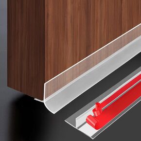 Storystore T-Shaped Silicone Seal Strip for Door Windows Gaps, 1.97 Inch x 22 FT Door Draft Stopper for Side of Door, Strong Adhesive Door Seal Strip for Door Frame