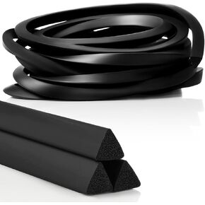 Frienda 1/4" Concrete Expansion Joint Filler Backer Rod EPDM Foam Rubber Triangle Shape Seal Strip for Concrete Crack Repair Replacement Weather Stripping Aging Resistance Expansion Joint Upgrading