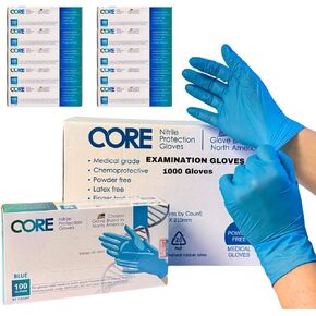 9.5-12"Cuff 3-6 Mil 100-1000 Pcs Medical Exam Nitrile Gloves Disposable Latex Free, Powder Free,Non Sterile,Tear Resistant