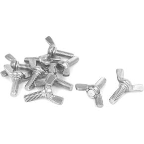 M6x15 Galvanized Screws & Bolts Steel Wing Butterfly Thumb Screw Metric Machine Screws (10PCS)