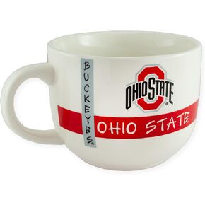 Magnolia Lane Ohio State University Oversized Ceramic Mug Ideal for Soup, Cappuccino, Coffee, and Desserts- Gift for Students, Alumni, and Everyday Fans- Show Your Big 10 NCAA School Spirit