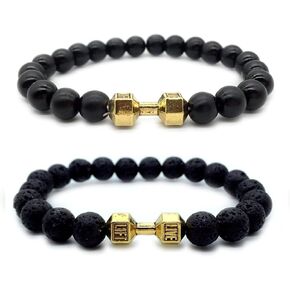 أساور سوار ثقيلة الأسوار مرجحة للرجال سوار دمبل للرجال للرجال بارد بركان القلق صخور سوار يوجا السوار المليئة بالمجوهرات للرجال للرجال النساء in Kuwait