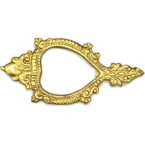ASHIRWAD Brass Shankh Stand Carved Valampuri sangu Shankha Dakshinavarti Vamavarti Metal (6.0 inches Carved)