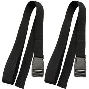 Pack of 2 Golf Trolley Webbing Straps with Buckle, Adjustable Cord Belts Nylon Webbing Strap for Backpack Laggage, Black