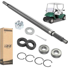 10L0L Golf Cart Driver Side Rear Axle Shaft with Bearing Seal Kit Fits EZGO TXT/Medalist Electric1994-2013,Replace OEM 20377G11