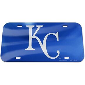 لوحة ترخيص بشعار WinCraft MLB Kansas City Royals Crystal Mirror، لون الفريق، مقاس واحد